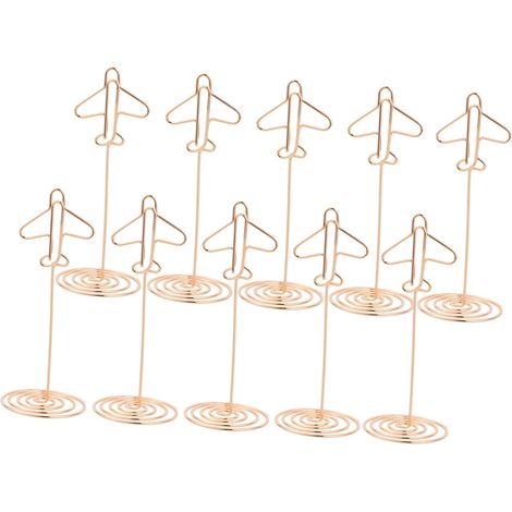 10pièces Porte-Cartes De Table Décoratif avec Pinces Photo Support pour Cartes Et Photos pour Mariages Et Décoration Intérieure (1/4)