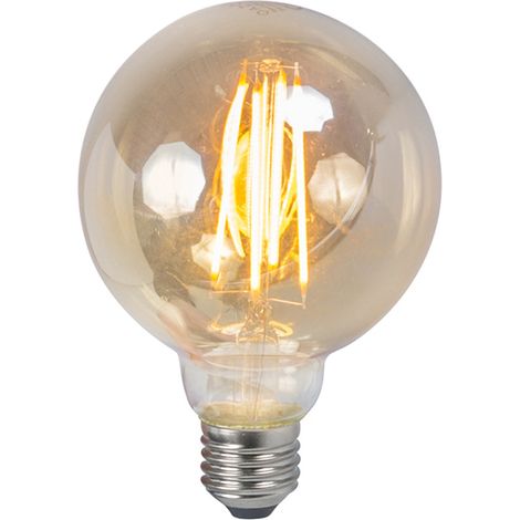 LUEDD Lampadina LED dimmerabile E27 G95 fumé 5W 380lm 2200K (1/2)
