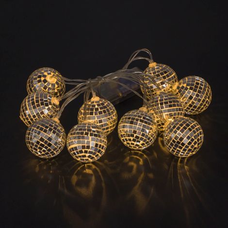 Guirlande Lumineuse LED - Boule Miroir Réfléchissante - Décoration Intérieure Extérieure pour Fête Mariage Soirée DJ - 1 Pièce (1/2)