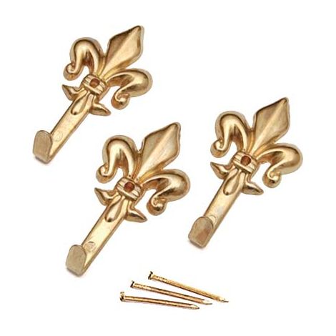 GANCIO QUADRO GIGLIO PRONTY - FERRO ORO MM 47 CF=PZ 3- 12 confezioni