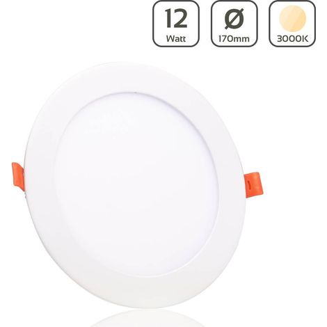 LED Panel Einbaustrahler rund weiss - Lichtfarbe: Warmweiß 3000K - Ausführung: 12W Ø170mm Ausschnitt Ø160mm (1/5)