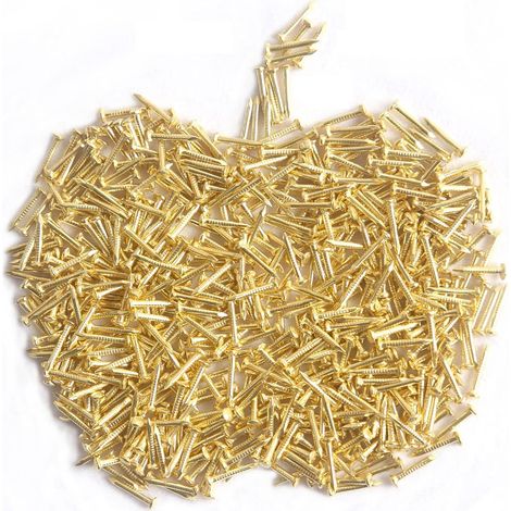 1X10mm Petits Clous,Mini Clous Bois en Fer pour Photo Clous pour Photo Suspendus Meubles de Travail du Bois DIY Clous Bricolage Images Décoratifs Clous Or 500pcs (1/5)