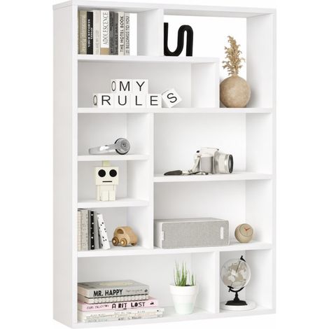 Etagère 10 Niches Séparation de Pièce Design Blanche L 90 H 123.6 P 22 cm (1/5)
