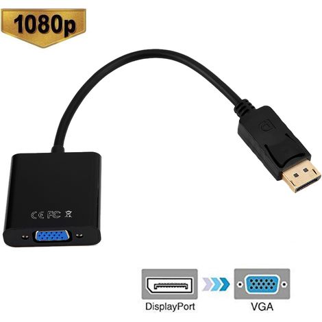 25 cm DisplayPort DP auf VGA 1080p Videosignalkonverter-Adapterkabel (1/5)