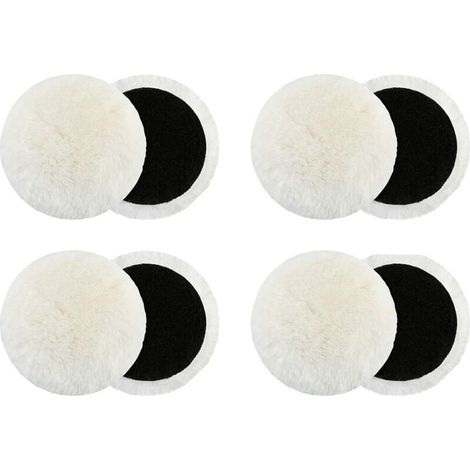 Lot de 8 disques de polissage pour meuleuse d'angle en laine - Feutre - Disque de polissage brillant - Meuleuse d'angle ronde - Disques de polissage pour meuleuse d'angle (150 mm) (1/5)