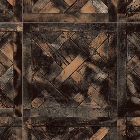 Carrelage Vintage effet Parquet Bois Noir Vieilli Versailles 45x45x0,95 cm Virelno - Sol intérieur (vendu par carton de 1 m²) - RO'MA CARRELAGE (1/4)