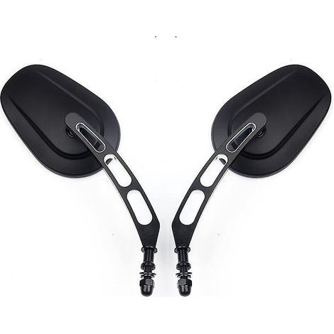 Specchietto retrovisore catarifrangente nero per moto Harley (1/3)