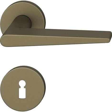 FSB Drückergarnitur 12 1005 ASL auf Rosette BB - Aluminium mittelbronzefarbig (1/5)