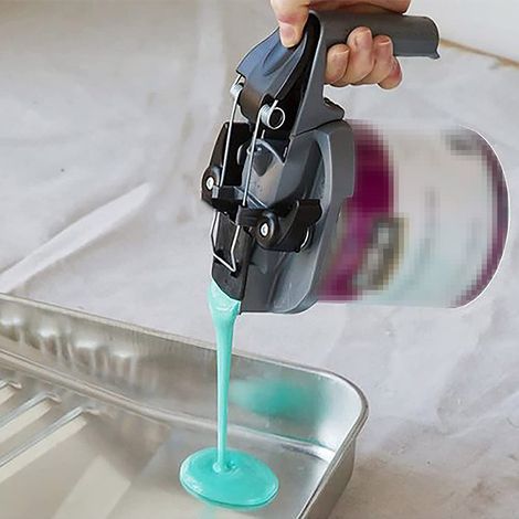 Couvercle de pot de peinture avec bec verseur anti-goutte, distributeur sans fuite pour peinture à l'eau et solvants (1/3)