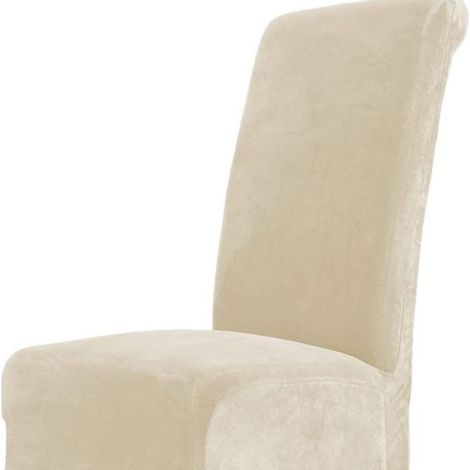 Housse De Chaise - Velours Élastique Haute Résistance - Pour Salle À Manger - Lavable En Machine - 2 Pièces (1/5)