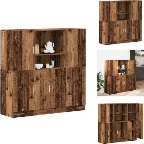 Ensemble d'armoires de cuisine 3 pcs vieux bois - Ensemble D'armoires De Cuisine - Ensembles D'armoires De Cuisine - Ensemble D'éléments De Cuisine - Ensemble D'armoires De Cuisine Modernes (1/5)