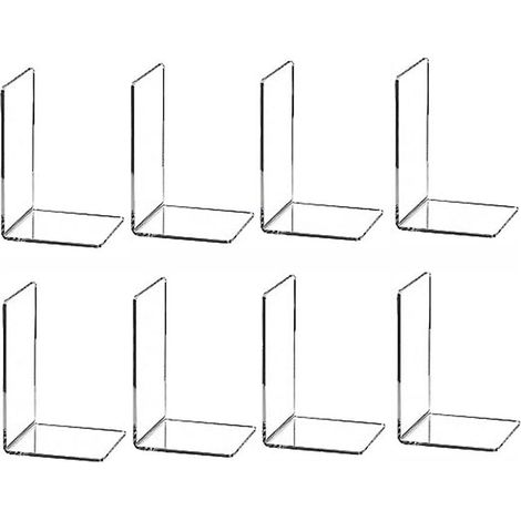 serre-livres transparents en acrylique, étagère en forme de L, serre-livres pour album photo, compartiment de rangement (1/5)