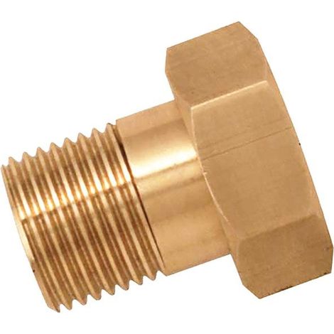 Conector de tuerca móvil macho-hembra, 26 x 34 cm, en latón Sans marque