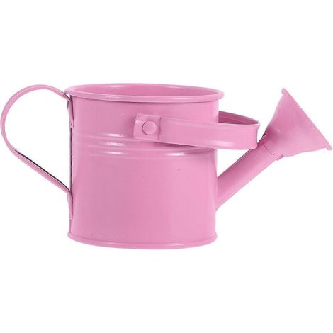 Arrosoir métal rose pour plantes intérieur/extérieur, pot d'arrosage avec poignée 8x7x7 cm, adapté aux succulentes et jardinage domestique (1/5)