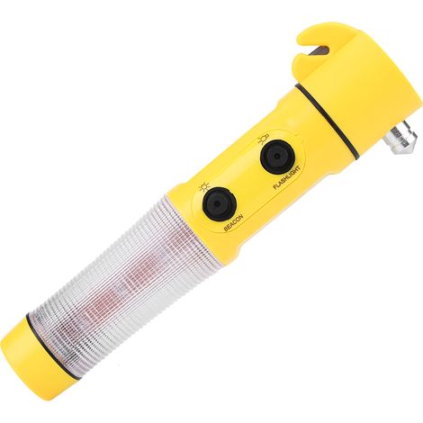 Martello di sicurezza per scarico di emergenza per auto 4 in 1, coltello di sicurezza, taglierina a LED, torcia a LED, LEDLAGNE PLASSE. (1/5)