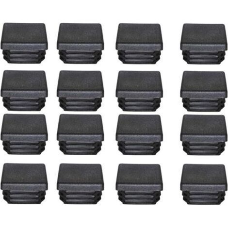Bouchons d'obturation pour pieds de meuble – Lot de 16 – Embouts carrés 40x40mm en plastique PE – Protection contre l'humidité et les chocs - 16PCS (1/5)