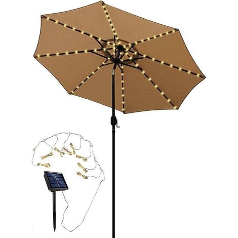 Éclairage pour parasol avec télécommande, 104 LED, 8 modes d'éclairage pour jardin, terrasse et intérieur (1/5)