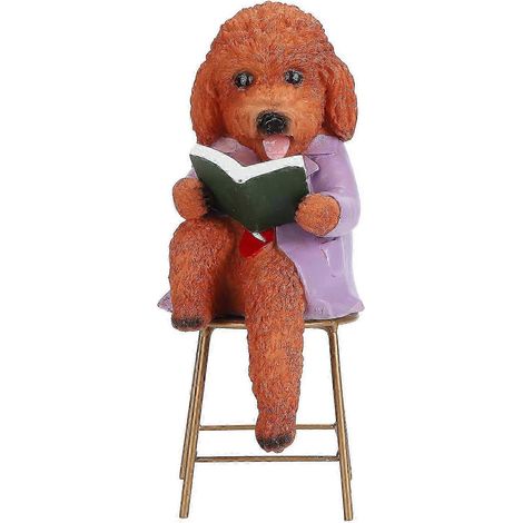 Décorations de bureau en forme de chien : apparence mignonne, aspect réaliste et soigné, finitions exquises. Ornements en résine représentant des oursons en peluche, parfaits pour la décoration intéri (1/5)