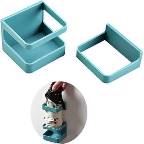 1 supporto per ombrello regolabile da parete, blu (1/5)