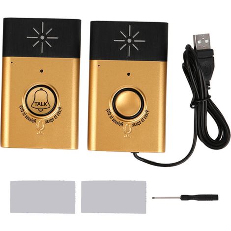 Interphone sans fil Sonnette Dual Voice Smart Bell 2-Way Talk Home Security