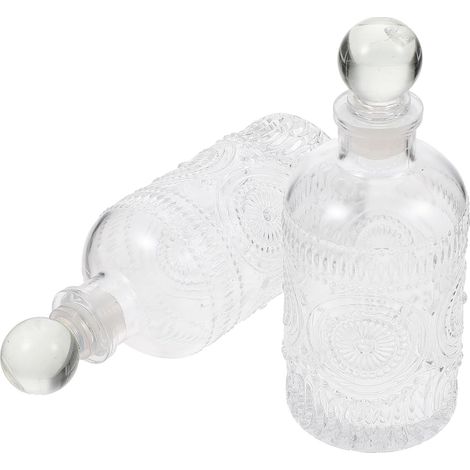 Lot de 2 Flacons Diffuseurs en Verre 200ml Rechargeables pour Aromathérapie Diffuseur de Parfum Vide Décoration Maison Toilette (1/5)