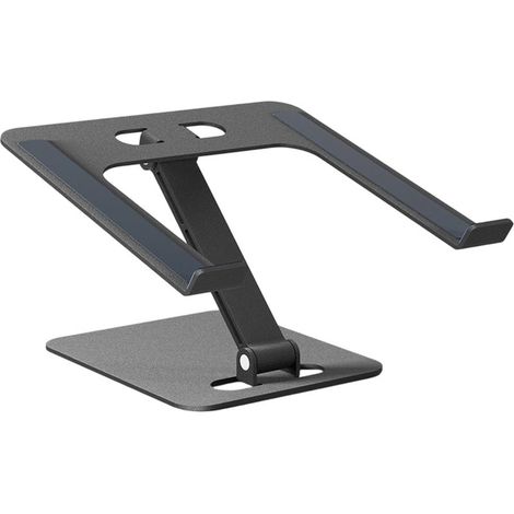 Support Ordinateur Portable - Aluminium Ventilé - Réglable Antidérapant - Pliable - Compatible 10 À 16 Pouces