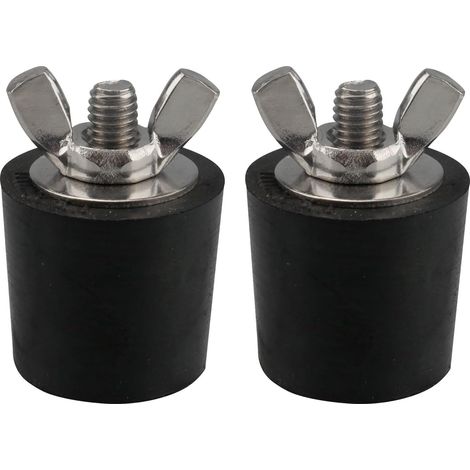 2 Pièces Bouchon Hivernage Piscine, Acier Inoxydable, Caoutchouc, Étanchéité Tuyaux, Maintenance Hiver (1/5)