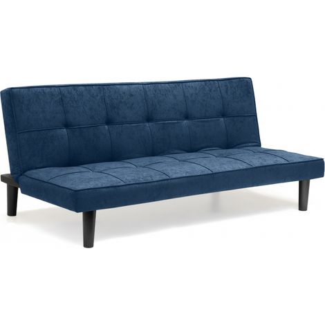 Divano Letto Design in tessuto 2 Posti per casa e ufficio Giada - Blu
