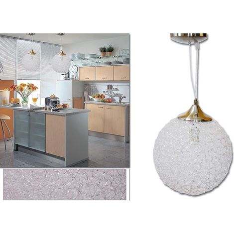 Lampadario a Soffitto Effetto Vetro Bijour in Pvc Bianco (1/2)