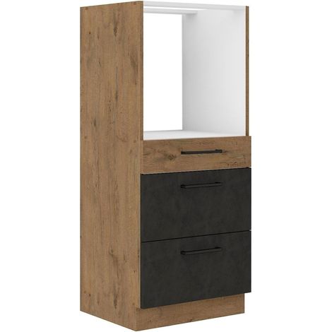 Vigo Midischrank 60 cm Eiche Lancelot Matera Grau Küchenzeile Küchenblock Küche (1/5)