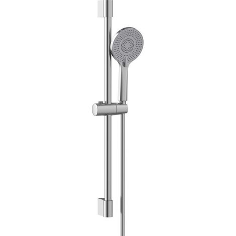 Kit barre de douche, support coulissant 700mm, chromé (1/4)
