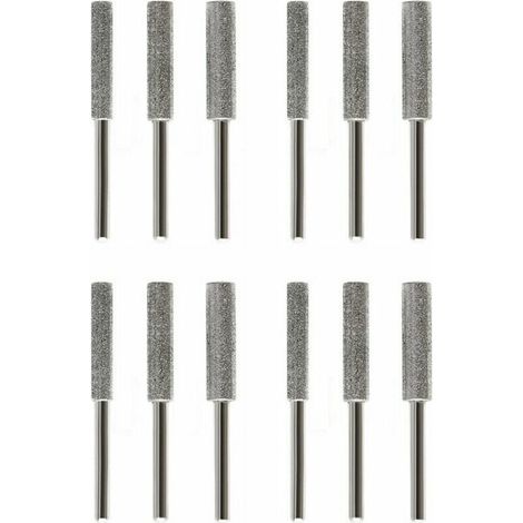 4-mm-Kettensägenketten-Schleifscheibe und Schärfstein, 12er-Pack (Silber) (1/4)