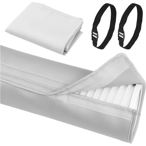 Copertura protettiva universale per tubo di scarico del condizionatore, impermeabile, antipolvere, termoisolante, portatile e resistente a tutte le condizioni atmosferiche. (1/5)