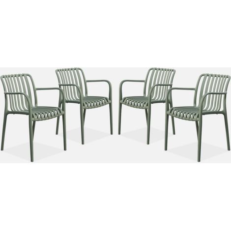 Set 4 poltrone da giardino in plastica (1/5)