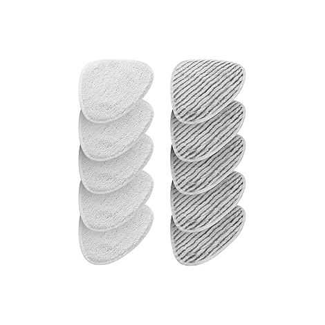 Lot de 10 pour Vileda Steam Vapeur Rechange Microfibre Kit, Steam Balai vapeur Housse de rechange pour balai vapeur Vileda et Vileda Steam Plus, pour Enlevez les Taches Sales Gardez le Sol Propre (1/5)
