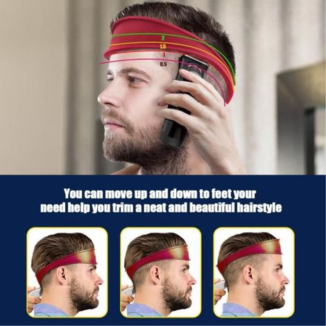 Bande De Coupe De Cheveux - Courbe - Silicone - Rouge - 54,6 x 5,1 cm (1/4)