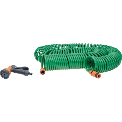 Manguera de jardín espiral verde para instalación de agua EVA 15 m 1/2" YM9032