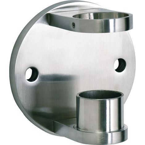 CROSO Wandanker m. Anschlussplatte f. Rohr ø 42,4 mm, ø 110 mm,Edelstahl V2A