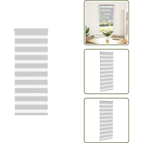 The Living Store Doppelrollo Hellgrau 60x100 cm Stoffbreite 55,9 cm Polyester - Jalousie (1/5)