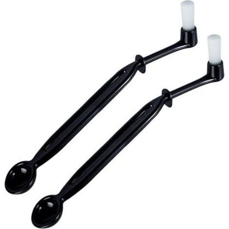 (Paquet de 2)Machine à café Machine de nettoyage à brosse à café Machine à café à espresso à nacre Outil de nettoyage de café à la cuillère (1/4)