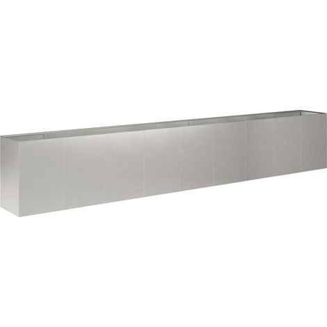 Cache-pot de jardin Argenté 360 x 40 x 60 cm Acier inoxydable vidaXL