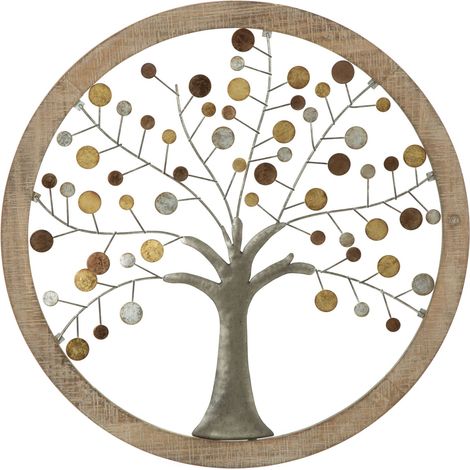 Decorazione parete albero della vita cm diam. 61X1,8 - LIFE - Colore: Oro (1/5)