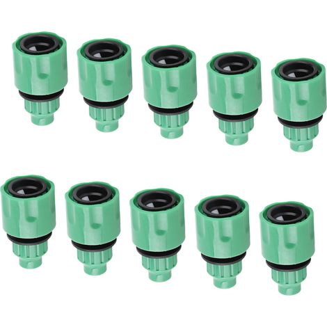 10 Stück Kunststoff-Gartenbewässerungsanschlüsse 3/8" Wasserschlauch-Wasserhahnverbinder Schnellkupplung (1/5)