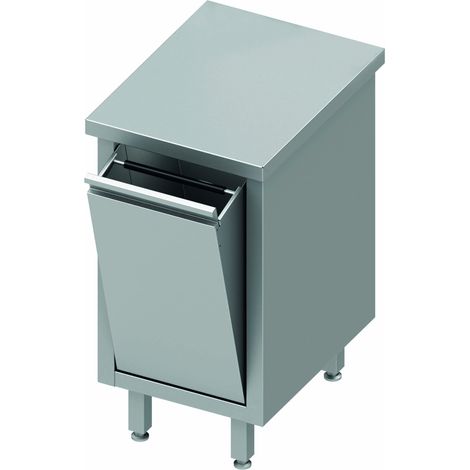 Meuble Bas Cuisine Inox Sans Dosseret - Porte Basculante - Gamme 800 - Stalgast