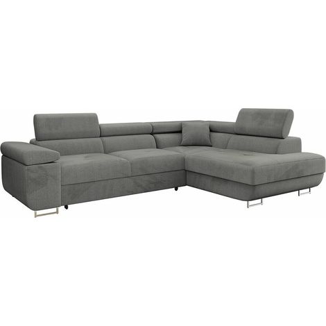 Mobilier1 – Canapé d'angle Comfivo Eliferu 100 – Fonction de couchage – Boîte de literie intégrée – Dimensions 274x203x70cm – Mécanisme Dolphin