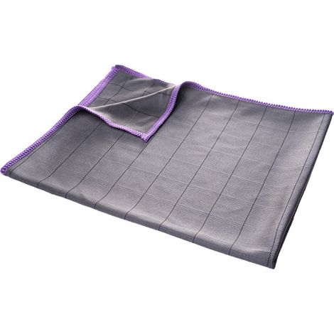 Ensemble de 3 chiffons en fibre de carbone, un chiffon de nettoyage sans traces et un chiffon de polissage absorbant, adaptés à une utilisation dans la voiture, la cuisine et la maison, avec bordure v (1/5)