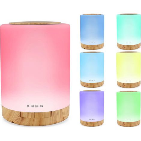 Humidificateur d'air ultrasonique silencieux de 300 ml, diffuseur d'huiles essentielles, arrêt automatique en cas de manque d'eau, humidificateur de parfum d'aromathérapie sans BPA pour la chambre, le (1/5)