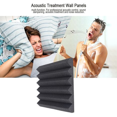 Panneaux acoustiques en mousse pour studio, installation facile, absorption acoustique, panneaux muraux noirs (1/5)