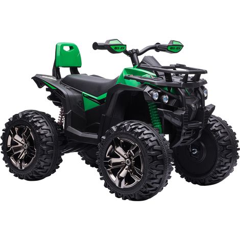HOMCOM Quad Elettrico per Bambini 3-5 Anni e Batteria Ricaricabile 12V Verde