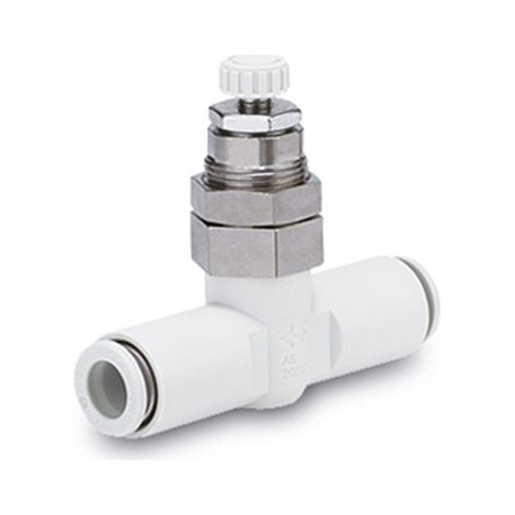 Raccord silencieux et réducteur d'échappement SMC AS2, Rc 1/8 Femelle, 6mm ( Prix pour 1 )